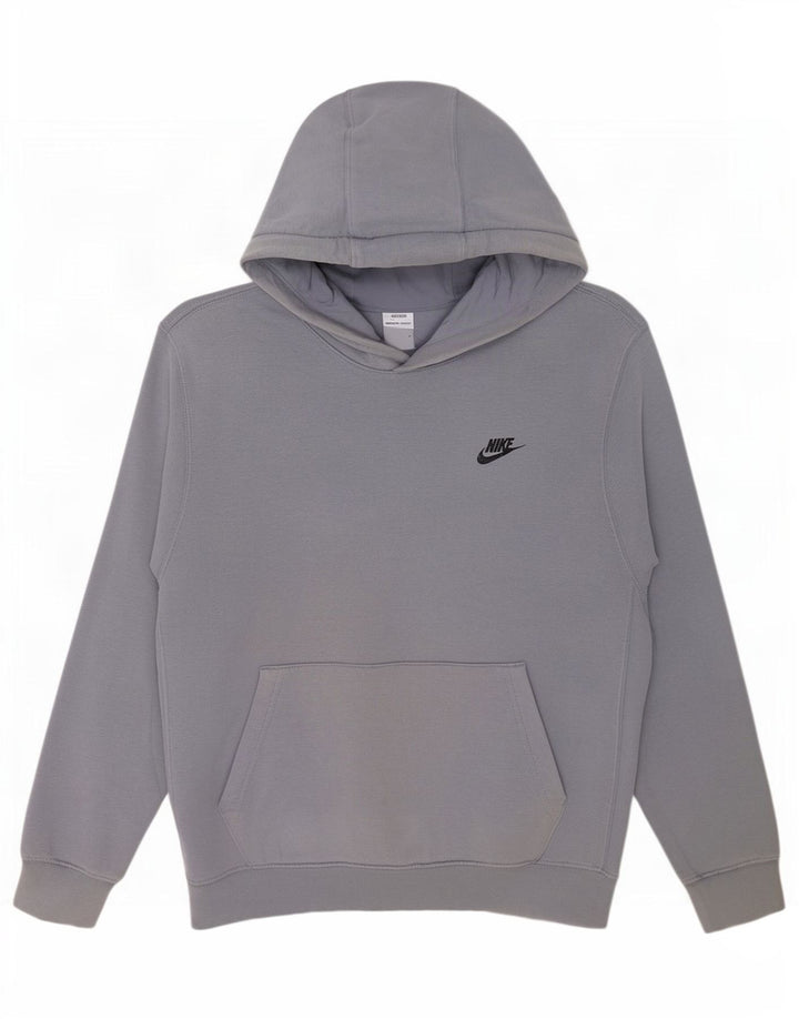 Nike Mens Hoodie Jumper Medium Blue Cotton