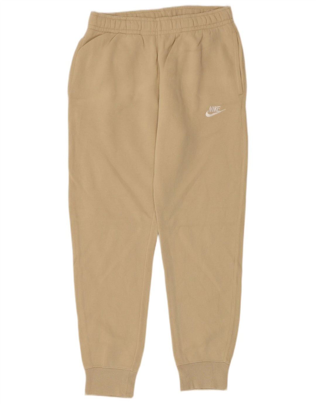 NIKE Mens Tracksuit Trousers Joggers Small  Beige Cotton