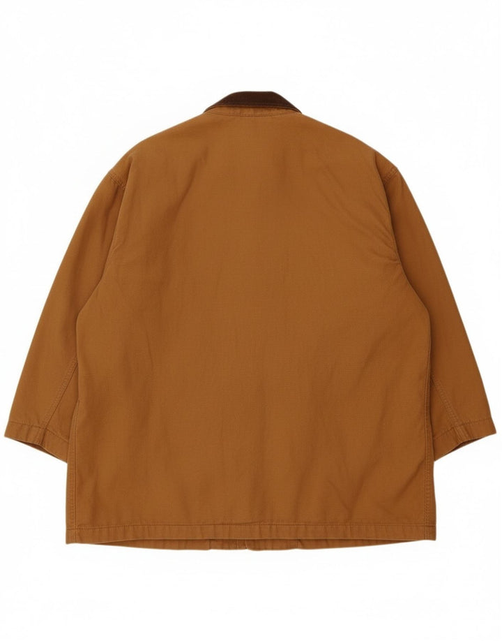 Orvis Mens Utility Jacket UK 44 2XL Brown Cotton