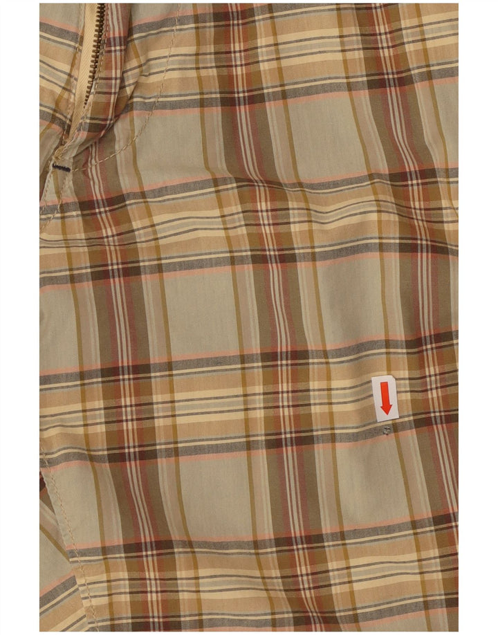 Marlboro Classics Mens Cargo Shorts W38 XL Green Check Cotton