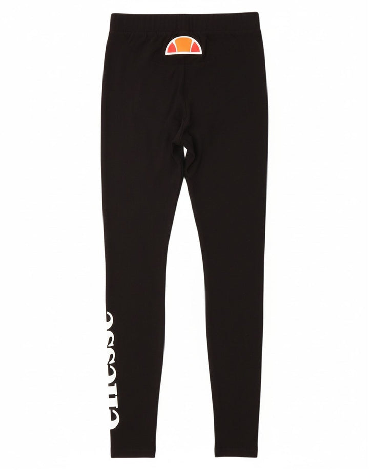 ELLESSE Womens Graphic Leggings UK 8 Small Black