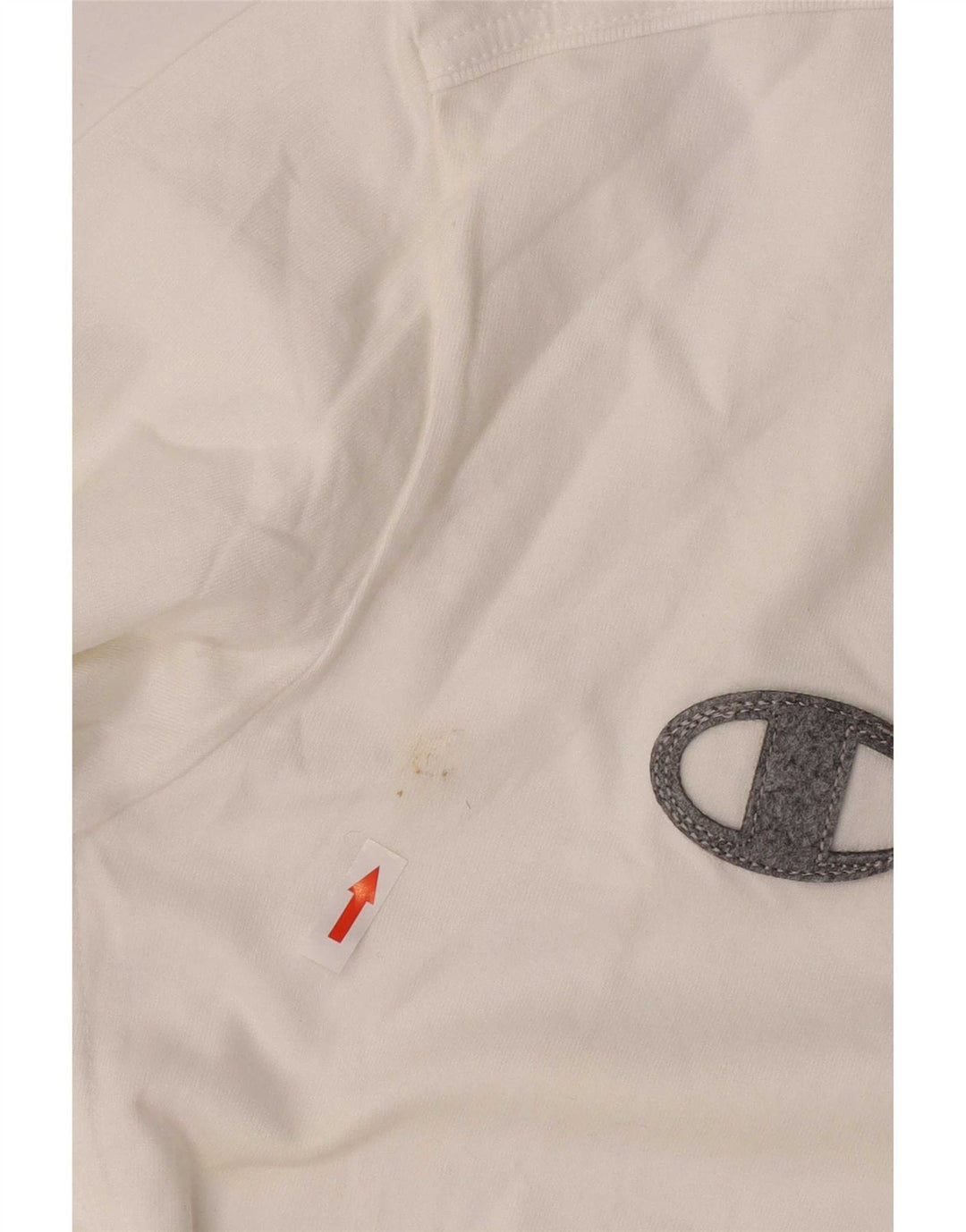 Champion Mens Graphic Top Long Sleeve XL White Cotton