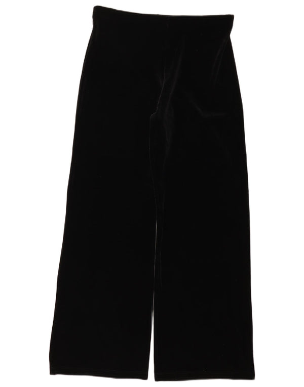 Marks & Spencer Womens Wide Leg Casual Trousers UK 14 Medium W34 L30 Black