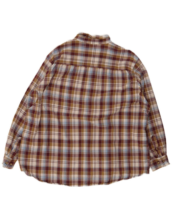 Wrangler Mens Shirt XL Brown Check