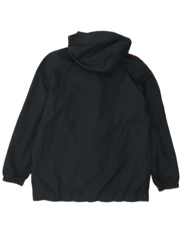 ADIDAS Boys Munster Rugby Hooded Tracksuit Top Jacket 11-12 Years Black