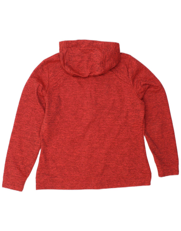 THE NORTH FACE Womens Zip Hoodie Sweater UK 16 Large Red Polyester