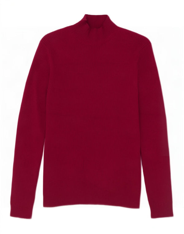 Marks & Spencer Womens Turtle Neck Jumper Sweater UK 14 Large Purple