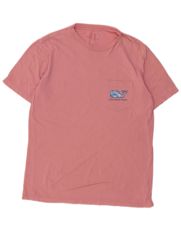 VINEYARD VINES Mens Graphic T-Shirt Top Small Pink Cotton