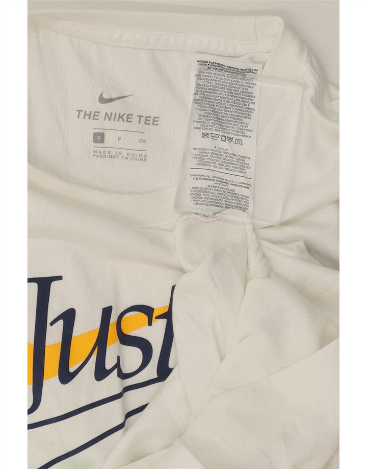 NIKE Mens Graphic T-Shirt Top Small White Cotton Vintage Nike and Second-Hand Nike from Messina Hembry 
