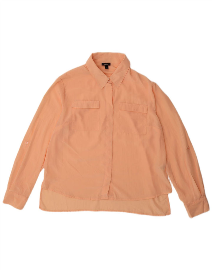 Mossimo Womens Shirt Blouse UK 16 Large Orange Polyester