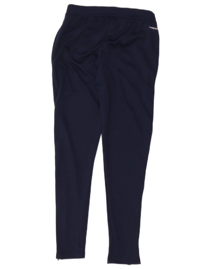 Adidas Mens Aeroready Tracksuit Trousers Small Navy Blue Polyester