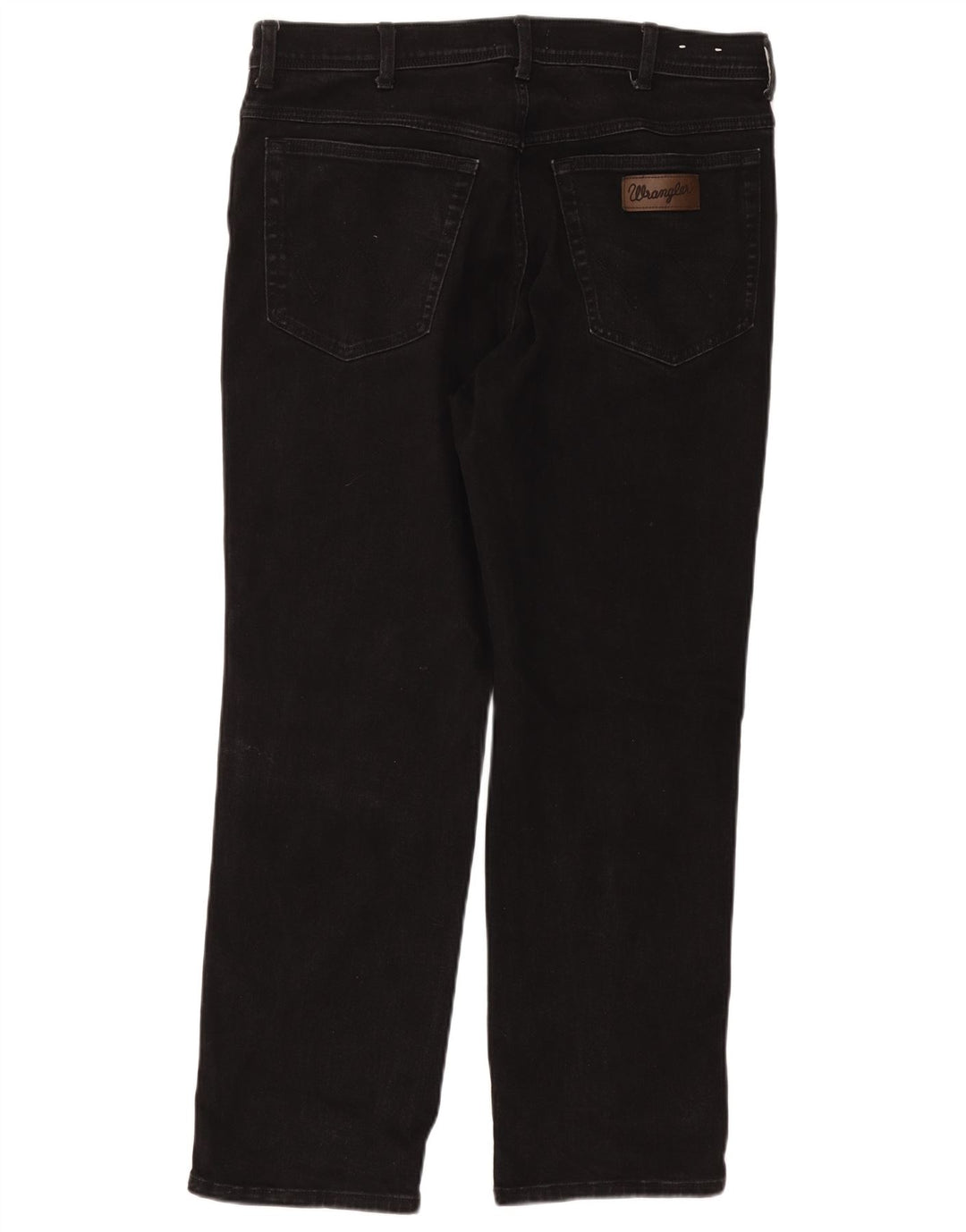 WRANGLER Mens Texas Straight Jeans W38 L30 Black Cotton