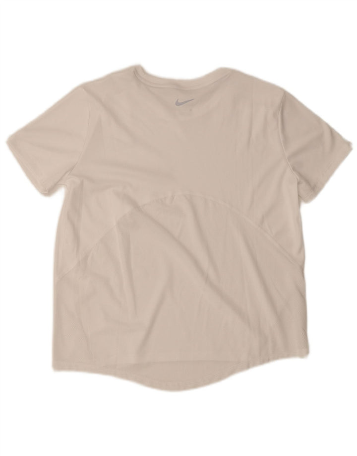 Nike Mens Dri Fit T-Shirt Top Medium White