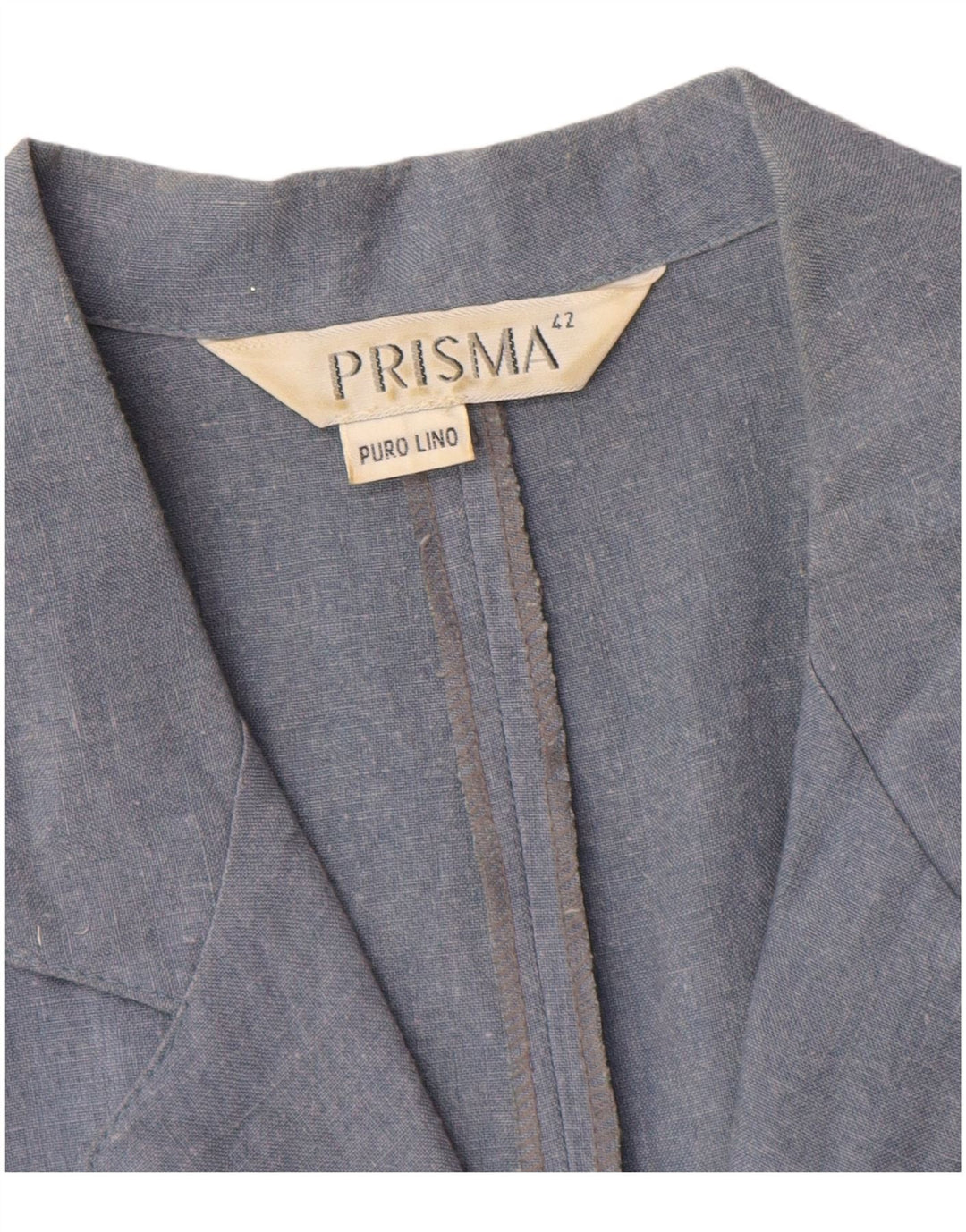 PRISMA Womens Playsuit IT 42 Medium  Blue Linen