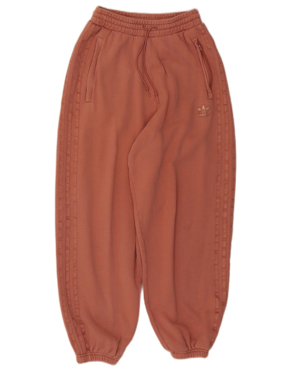 Adidas Womens Tracksuit Trousers Joggers UK 4 XS Pink Cotton