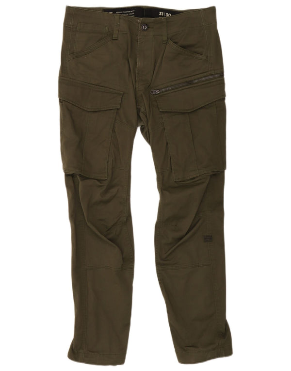 G-Star Mens Slim Cargo Trousers W31 L30 Khaki Cotton
