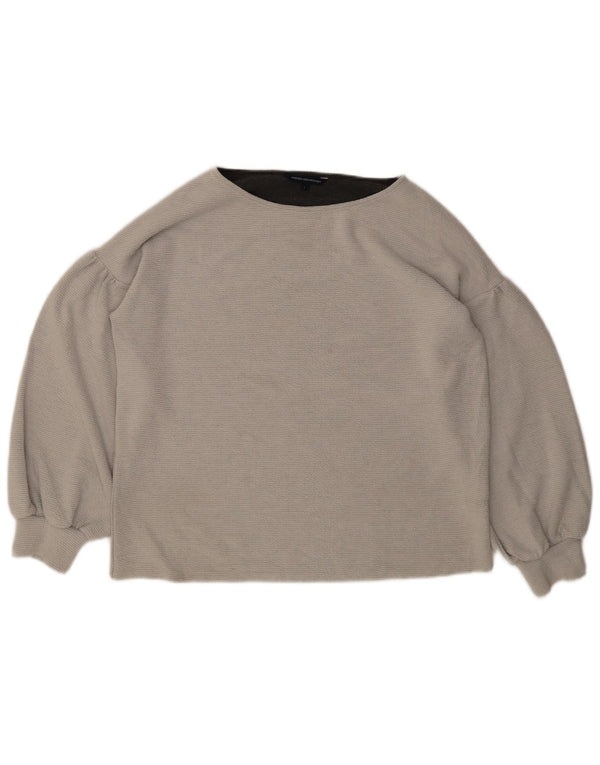 French Connection Womens Boat Neck Jumper Sweater UK 16 Large Grey