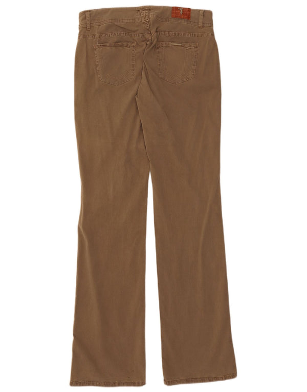 Trussardi Womens Low Waist Bootcut Jeans W29 L33 Beige Cotton