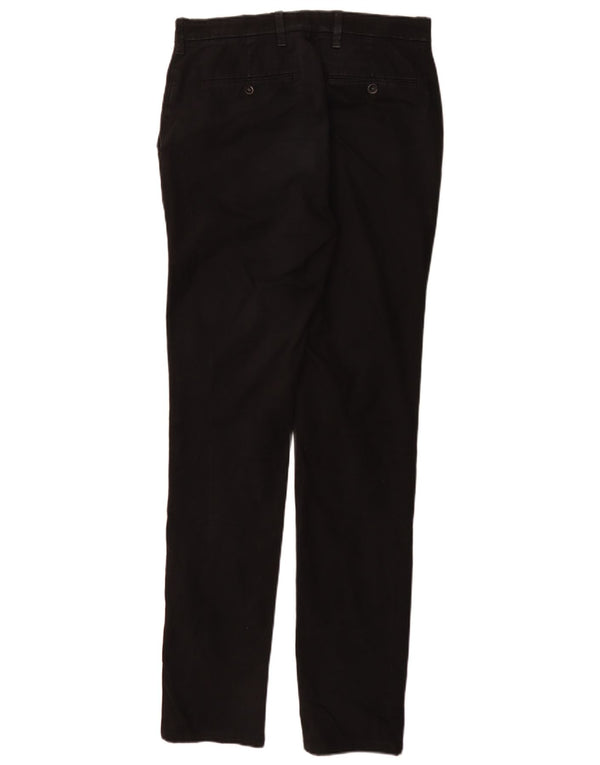 Marks & Spencer Mens Slim Chino Trousers W30 L35 Black Cotton