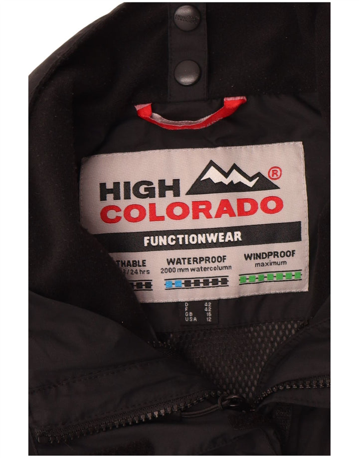HIGH COLORADO Womens Rain Jacket UK 16 Large Black Polyamide