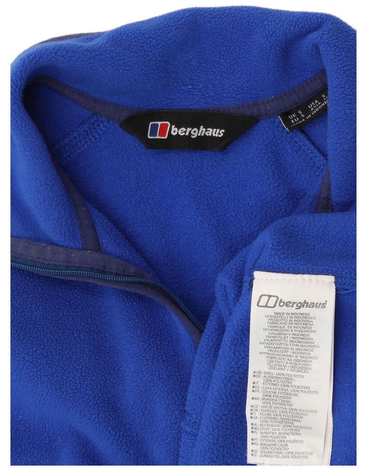 Berghaus Mens Zip Neck Fleece Jumper Small Blue Polyester