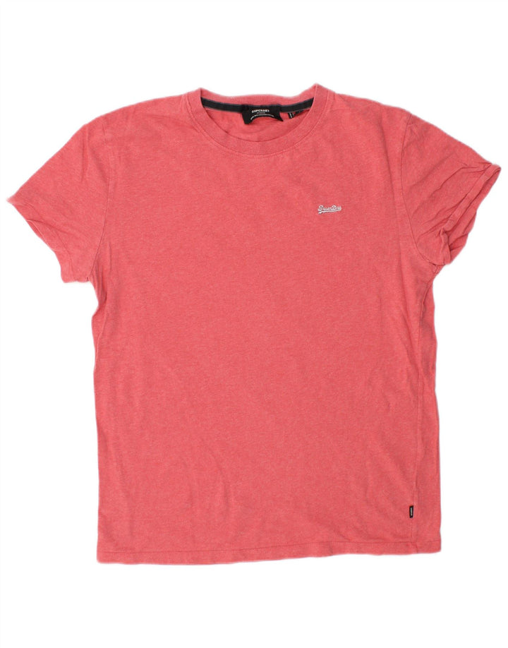 SUPERDRY Mens T-Shirt Top Medium Pink