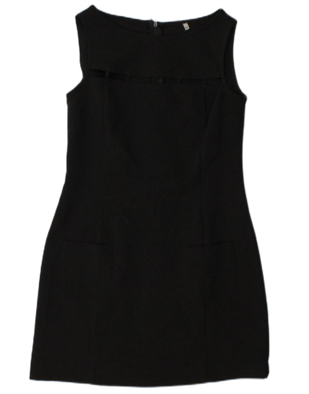 VINTAGE Womens Sleeveless Sheath Dress IT 44 Medium Grey Polyester