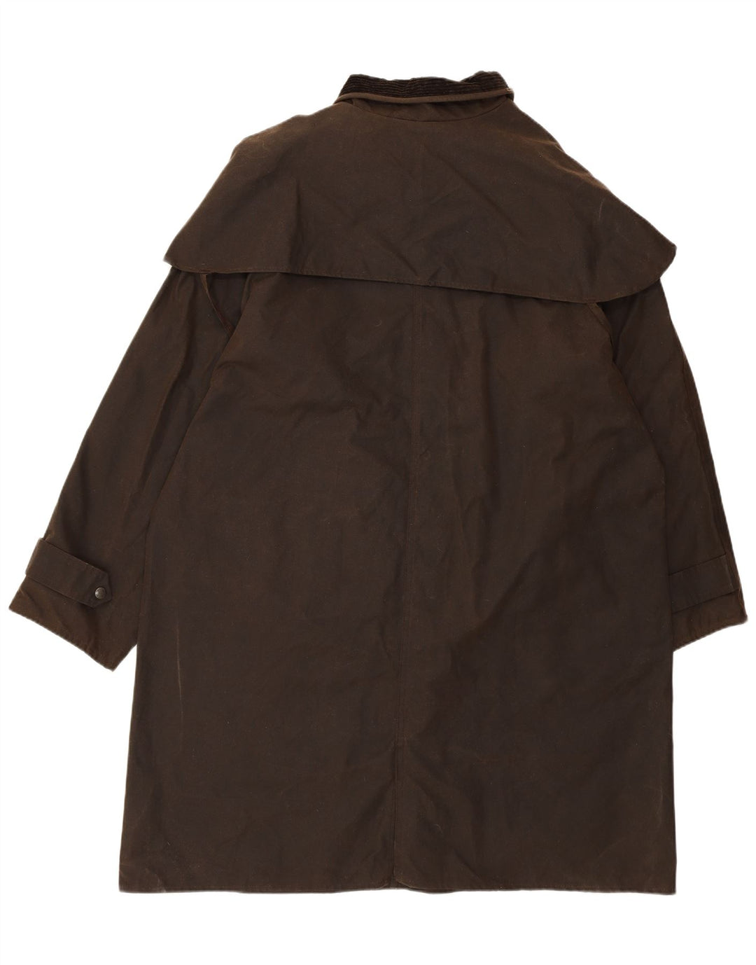 DRIZA - BONE  Mens Waxed Cotton Trench Coat UK 42 XL Brown Cotton