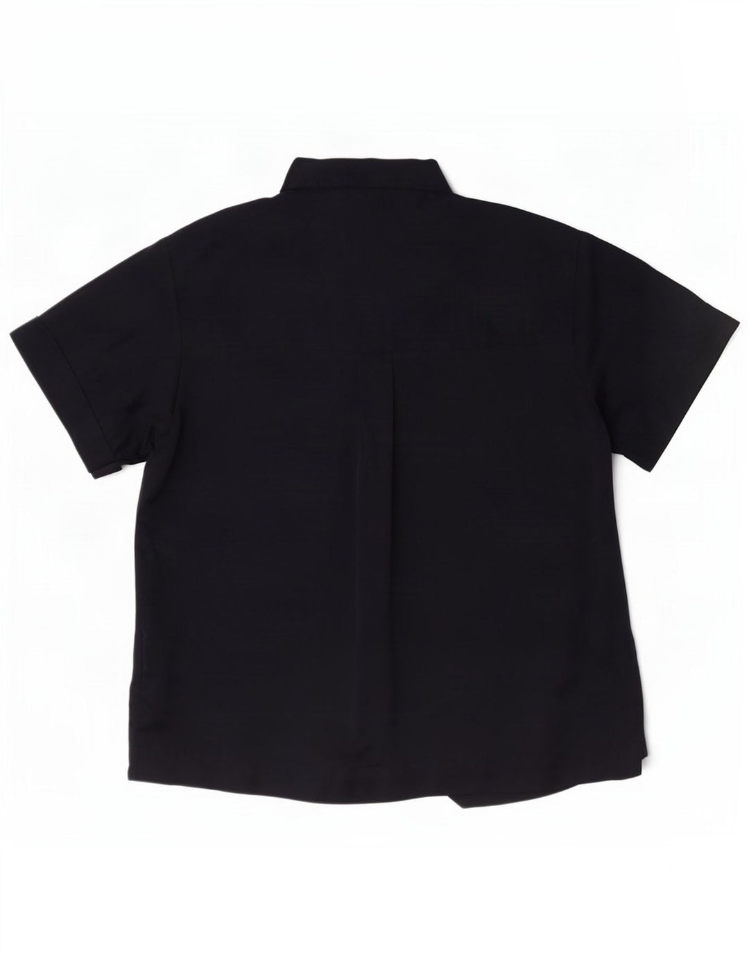 Marks & Spencer Womens Short Sleeve Shirt Blouse UK 12 Medium Navy Blue