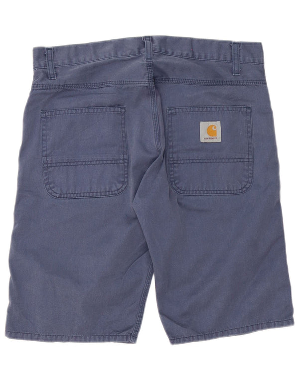 Carhartt Mens Casual Shorts W32 Medium Navy Blue Cotton