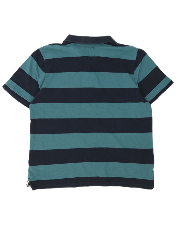 Crew Clothing Mens Polo Shirt 3XL Blue Striped Cotton