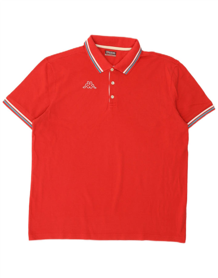Kappa Mens Polo Shirt 2XL Red Cotton