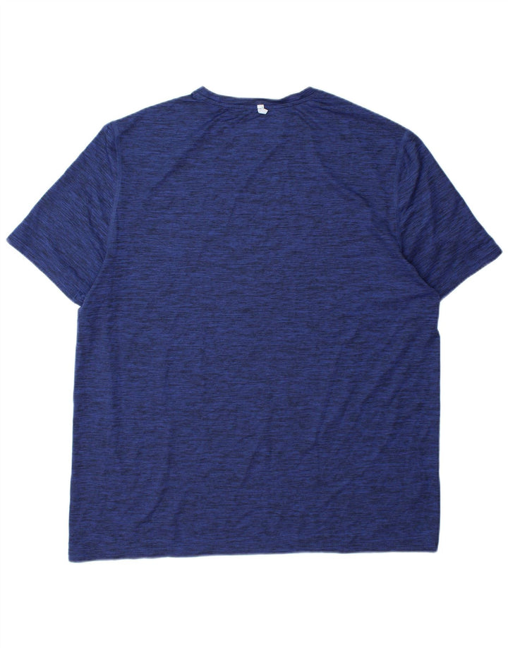 RUSSELL ATHLETIC Mens Dri-Power T-Shirt Top UK 46/48 XL Navy Blue Flecked