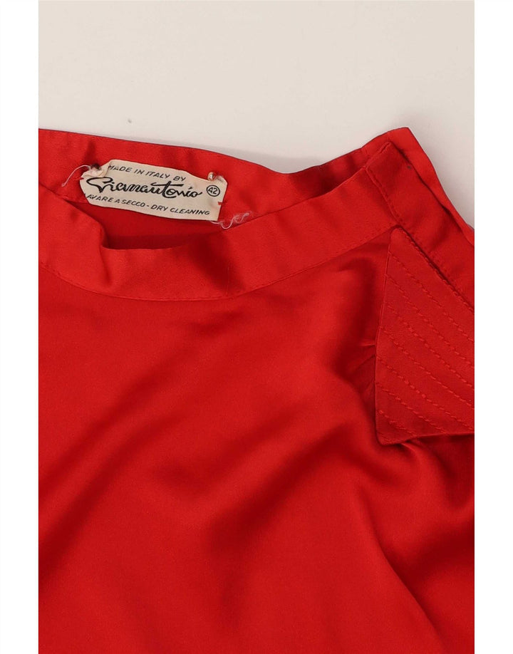 Vintage Womens Long Sleeve Blouse Top IT 42 Medium Red