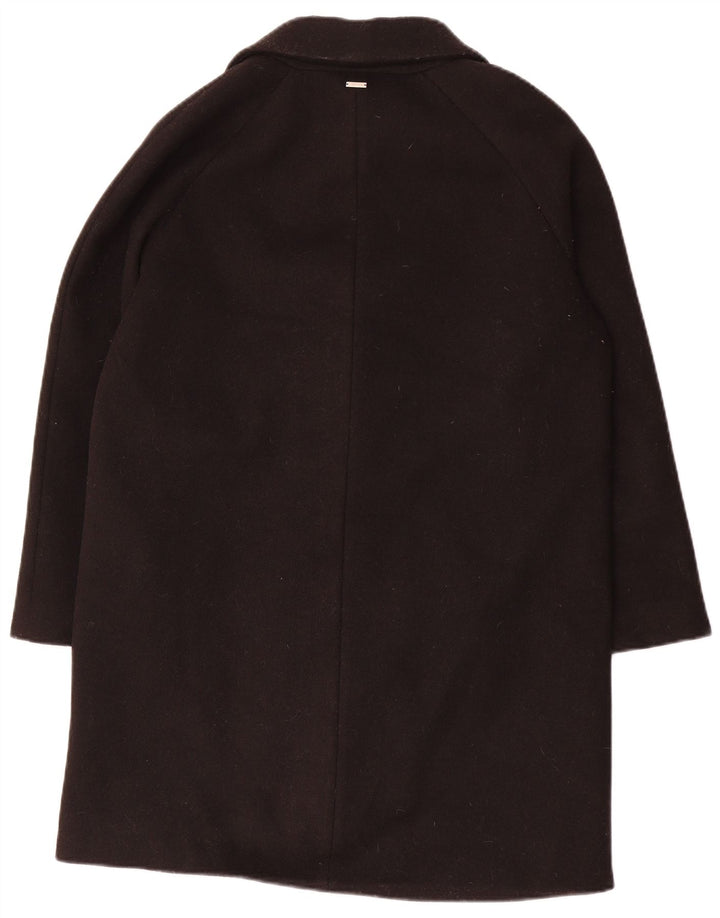Guess Womens Oversized Double Breasted Coat UK 10 Small Black Polyester
