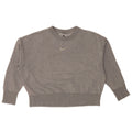 NIKE Womens Oversized Crop Batwing Sweatshirt Jumper UK 6 XS Grey