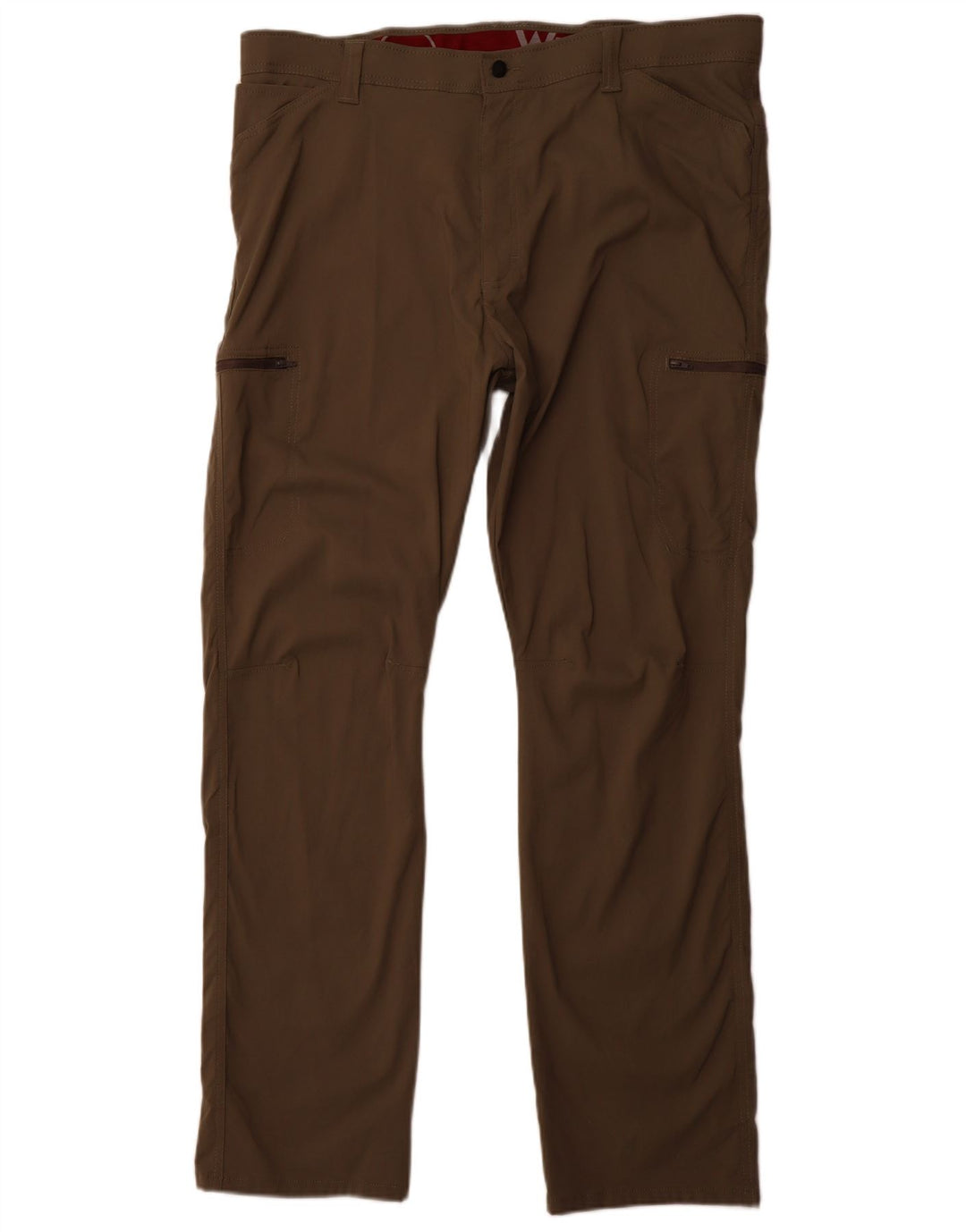WRANGLER Mens Straight Hiking Cargo Trousers W40 L32 Khaki Nylon