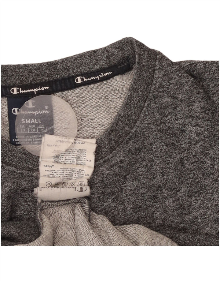 CHAMPION Mens Sweatshirt Jumper Small Grey Flecked Cotton