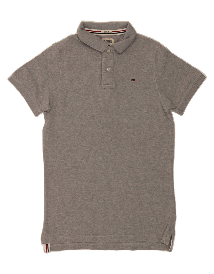 TOMMY HILFIGER Mens Polo Shirt Medium Grey Cotton Vintage Tommy Hilfiger and Second-Hand Tommy Hilfiger from Messina Hembry 
