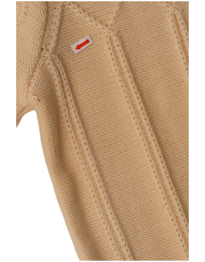 Vintage Womens Cardigan Sweater UK 12 Medium Off White Wool