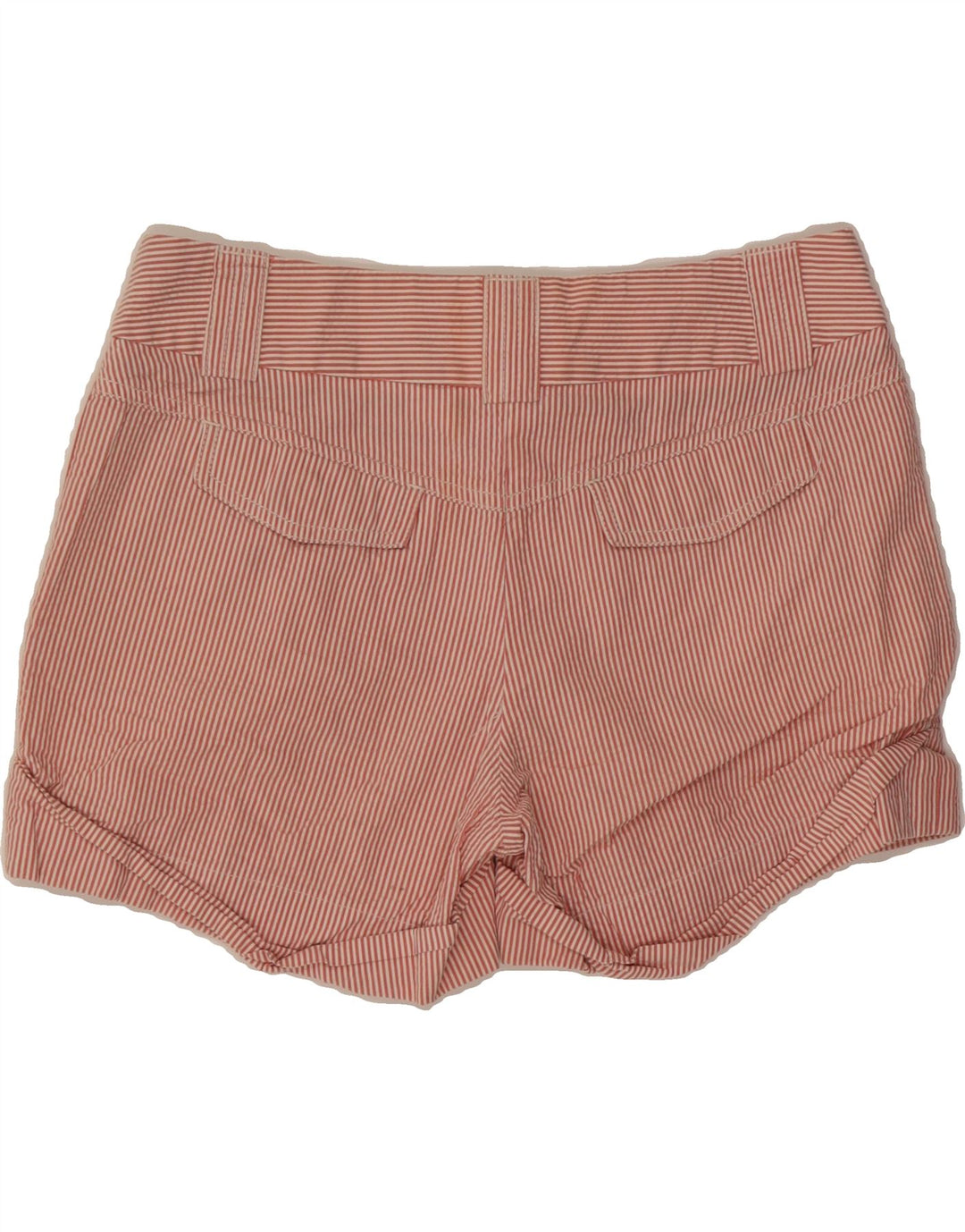 J. CREW Womens Hot Pants US 6 Medium W30 Red Striped Cotton Vintage J. Crew and Second-Hand J. Crew from Messina Hembry 