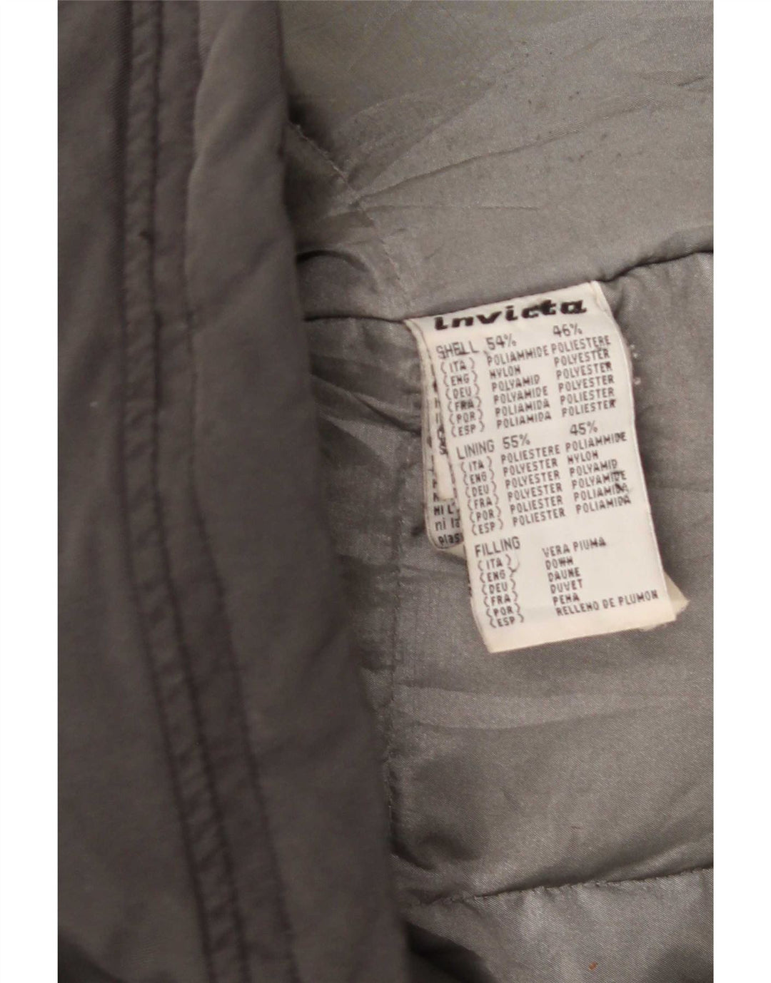 Invicta Mens Padded Jacket UK 40 Large Grey Nylon