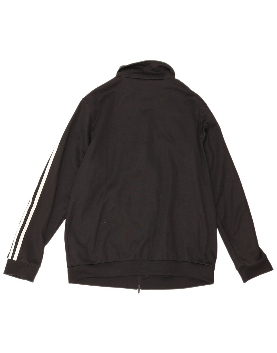 Adidas Womens Tracksuit Top Jacket UK 12 Medium Black Cotton