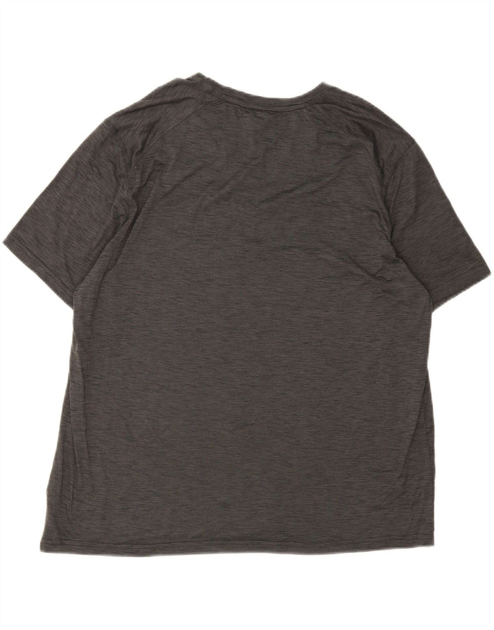 EDDIE BAUER Mens T-Shirt Top 2XL Grey Polyester Vintage Eddie Bauer and Second-Hand Eddie Bauer from Messina Hembry 