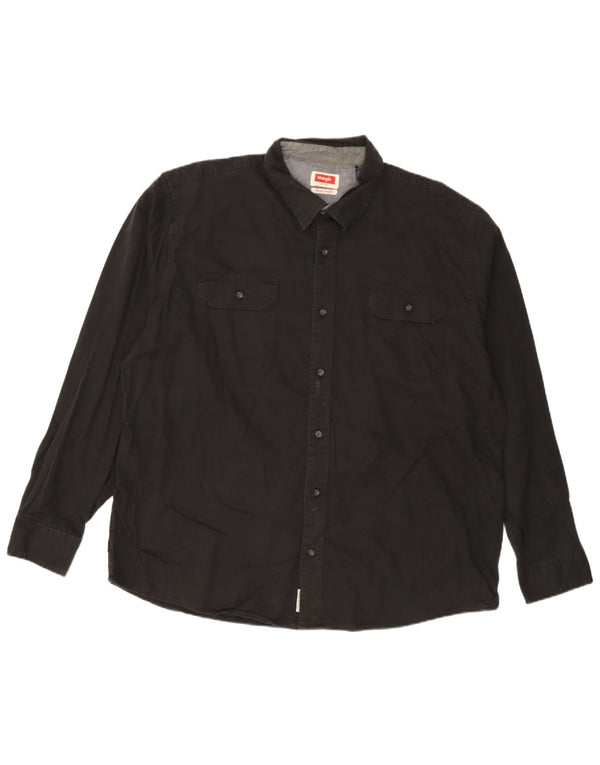 Wrangler Mens Shirt 2XL Black Cotton