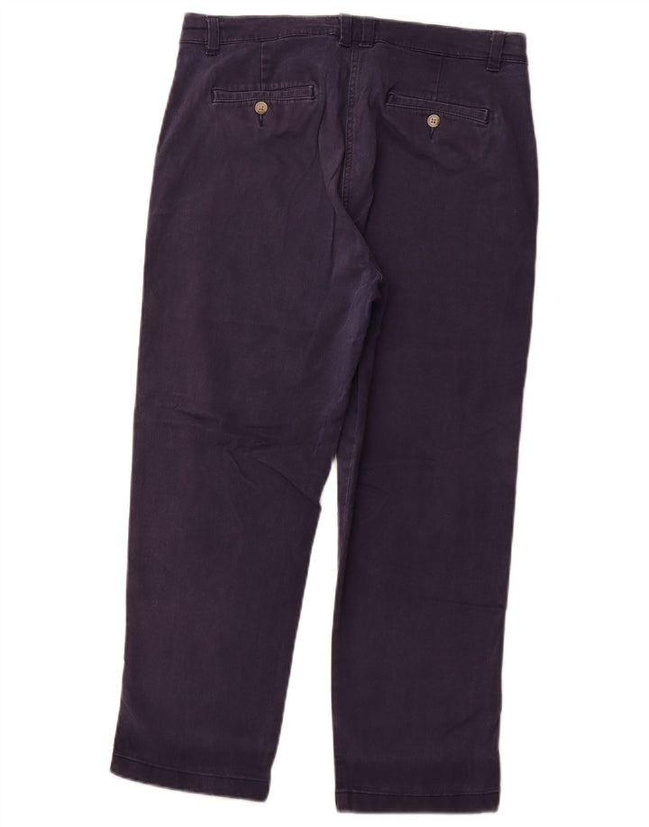 JOULES Womens Crop Chino Trousers UK 14 Medium W34 L24 Navy Blue Cotton