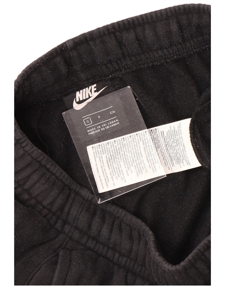 NIKE Mens Tracksuit Trousers Joggers Small Black Cotton