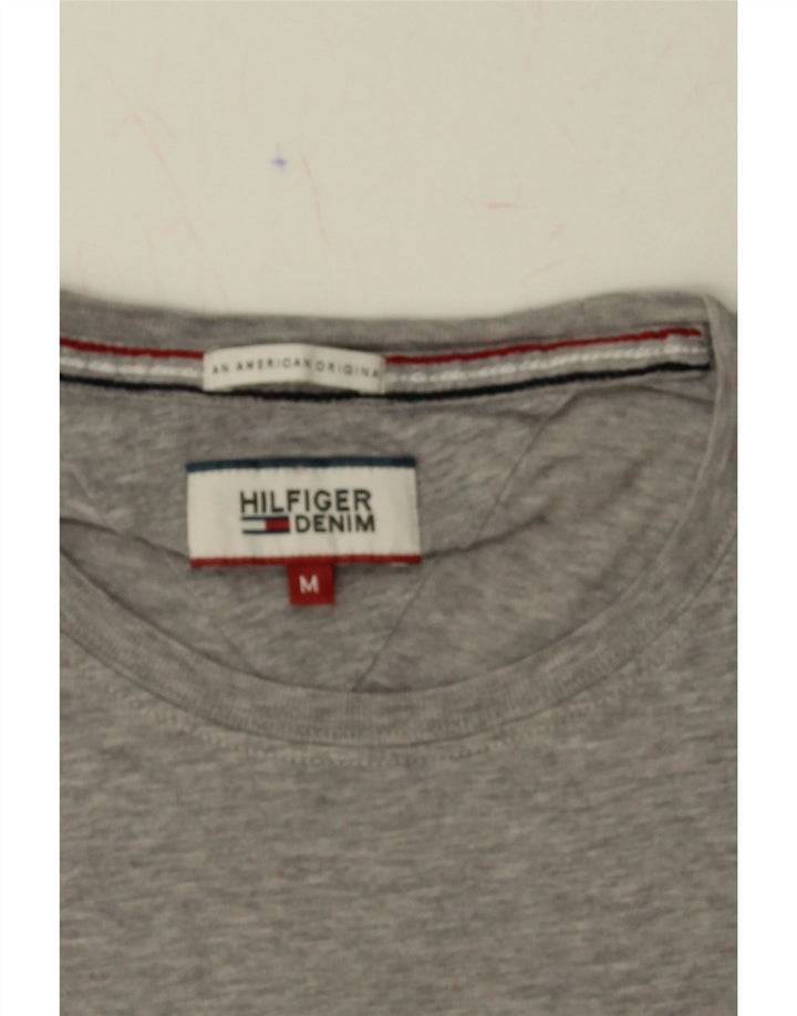 TOMMY HILFIGER Mens T-Shirt Top Medium Grey Cotton Vintage Tommy Hilfiger and Second-Hand Tommy Hilfiger from Messina Hembry 