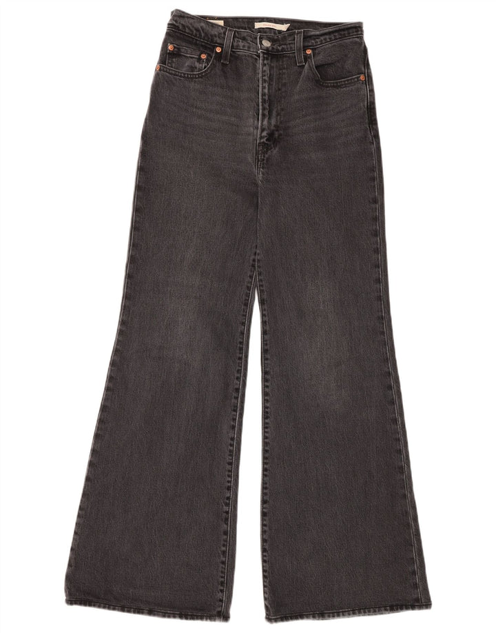 LEVI'S Womens Ribcage High Rise Wide Leg Jeans W26 L32 Grey