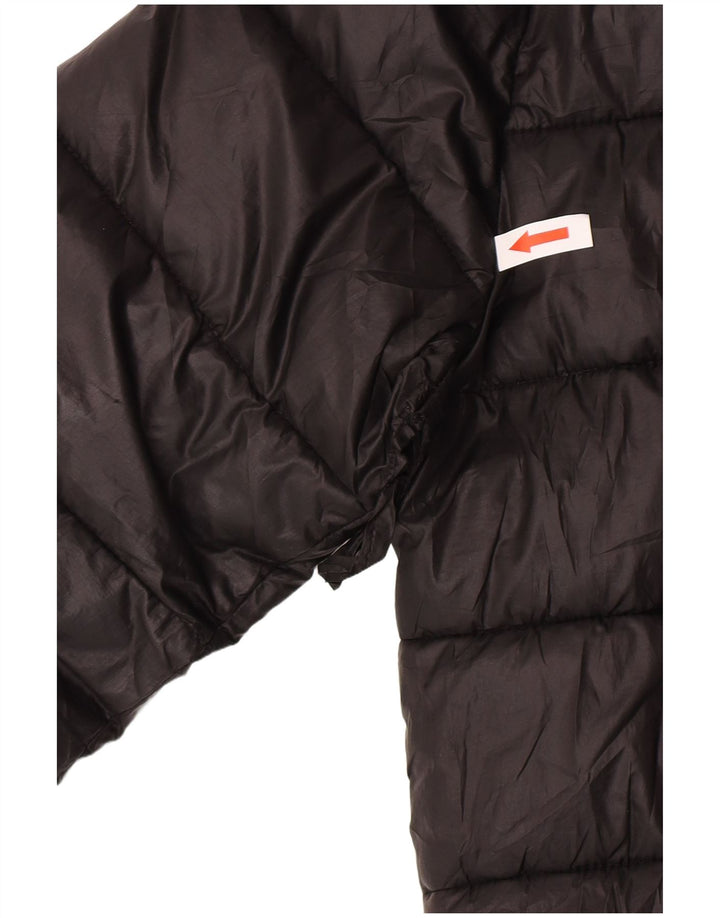Champion Boys Hooded Padded Jacket 9-10 Years Medium Black Polyester